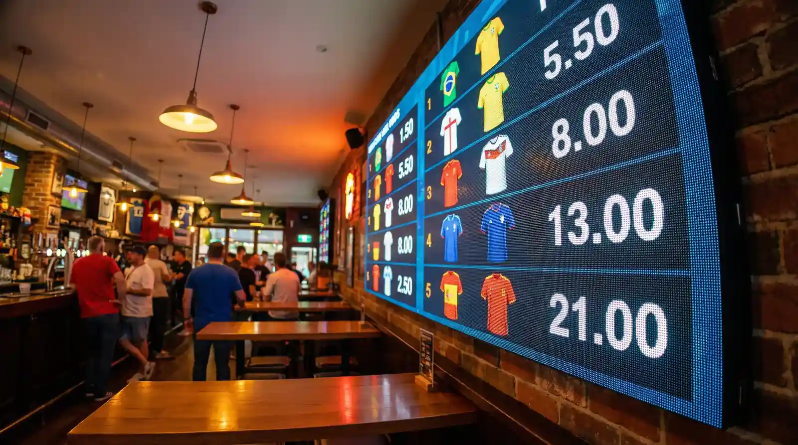 Tableau comparatif des cotes pour la Coupe du Monde FIFA 2026 avec drapeaux des équipes favorites