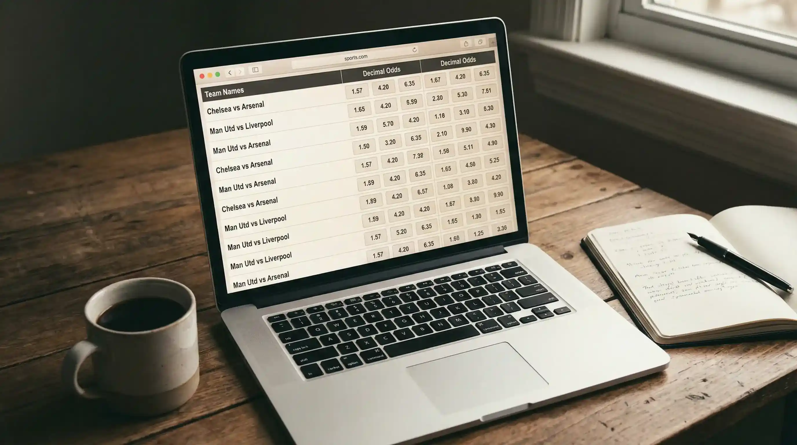 Comparaison des cotes décimales pour un match de la Coupe du Monde 2026